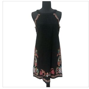 THML Embroidered Halter Neck Dress Women’s Size Small Linen Blend Boho Summer